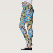 Elegante Bloem Blauw Periwinkle Floral Classic Leggings (Links)