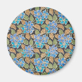 Elegante Bloem Blauw Periwinkle Floral Classic Magneet (Voorkant)