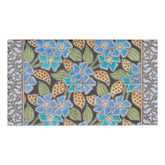 Elegante Bloem Blauw Periwinkle Floral Classic Naambadge (Voorkant)