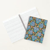 Elegante Bloem Blauw Periwinkle Floral Classic Notitieboek (Binnen)