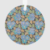 Elegante Bloem Blauw Periwinkle Floral Classic Ornament (achterkant)