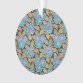 Elegante Bloem Blauw Periwinkle Floral Classic Ornament (voorkant)