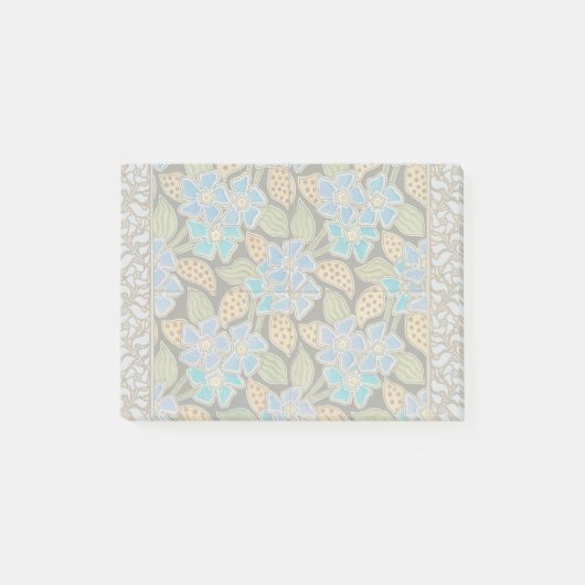 Elegante Bloem Blauw Periwinkle Floral Classic Post-it® Notes (Voorkant)