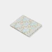 Elegante Bloem Blauw Periwinkle Floral Classic Post-it® Notes (Schuin)