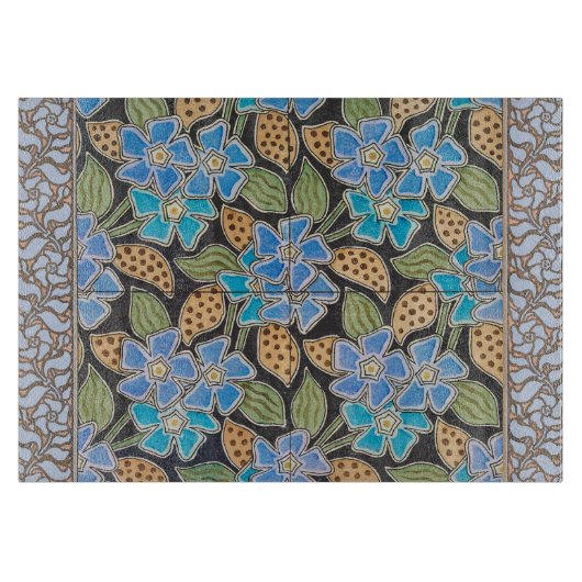 Elegante Bloem Blauw Periwinkle Floral Classic Snijplank (Voorkant)