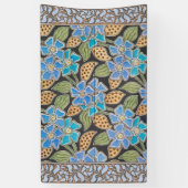Elegante Bloem Blauw Periwinkle Floral Classic Spandoek (Verticaal)