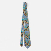 Elegante Bloem Blauw Periwinkle Floral Classic Stropdas (Achterkant)