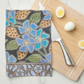 Elegante Bloem Blauw Periwinkle Floral Classic Theedoek (Quarter Fold)