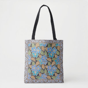 Elegante Bloem Blauw Periwinkle Floral Classic Tote Bag