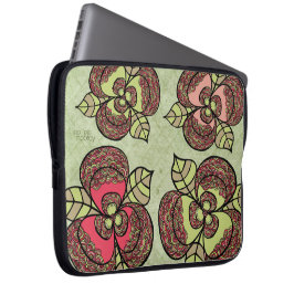 Elegante Bloem Bloemen Ontwerper Laptop Mouwtas Laptop Sleeve