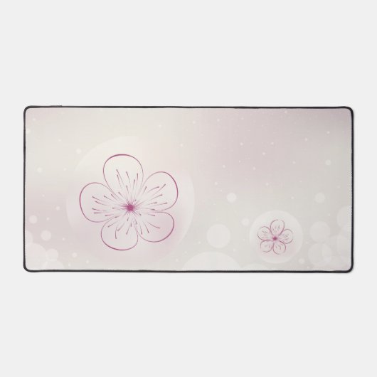 Elegante Bloem Bloom Desk Mat (Voorkant)