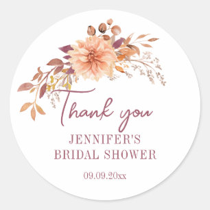 Elegante Bloem Boho Bedankt Sticker