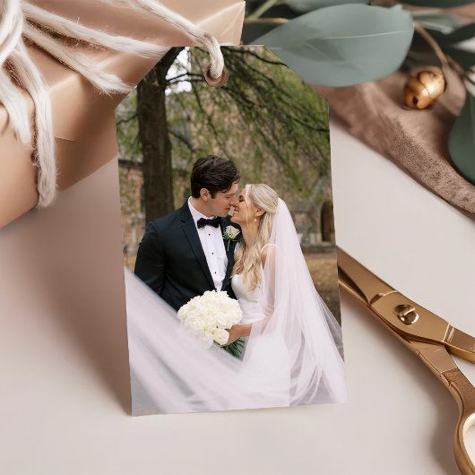 Elegante Bloem Boho Bruiloft Bedankt Cadeaulabel