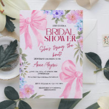 Elegante Bloem Boogjes Waterverf Bruidsdouche Plez