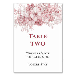Elegante Bloem Bouquet Tafel Twee Kaart