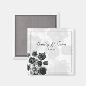 Elegante Bloem Bruiloft Favor Magneten (Voorkant / Achterkant)