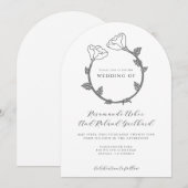 Elegante Bloem Bruiloft Kaart (Voorkant / Achterkant)