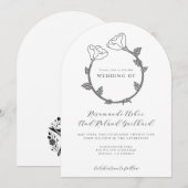 Elegante Bloem Bruiloft Kaart (Voorkant / Achterkant)