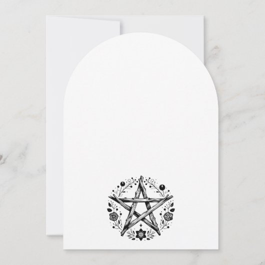 Elegante Bloem Bruiloft Kaart (Achterkant)