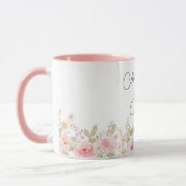 Elegante Bloem Bruiloft Persoonlijke Bruiloft Mok (Links)