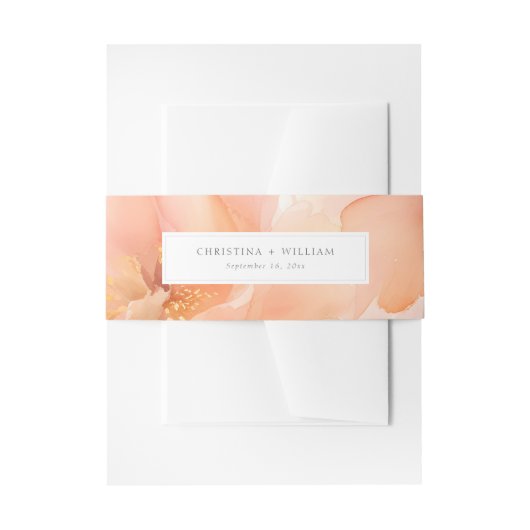 Elegante Bloem Bruiloft Uitnodigingen Wikkel (Voorkant Voorbeeld)