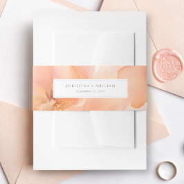 Elegante Bloem Bruiloft Uitnodigingen Wikkel
