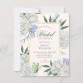 Elegante bloem bruiloftsborrel kaart (Voorkant)