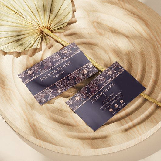 Elegante bloem | Chique en modern minimalistisch Visitekaartje