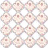 Elegante Bloem Dubbele Xi Chinese Bruiloft Sticker (Voorkant)