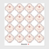 Elegante Bloem Dubbele Xi Chinese Bruiloft Sticker (Vel)