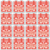 Elegante Bloem Dubbele Xi Chinese Bruiloft Sticker (Voorkant)