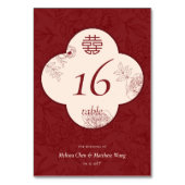 Elegante Bloem Dubbele XI Gastennamen Tafelnummer (Achterkant)