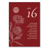 Elegante Bloem Dubbele XI Gastennamen Tafelnummer (Voorkant)