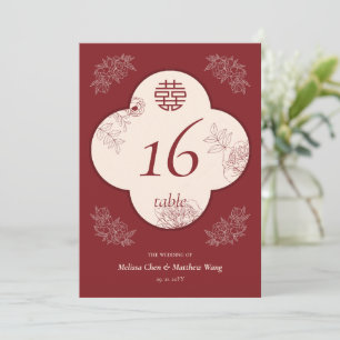 Elegante Bloem Dubbele XI Huwelijk 5x7 Tafelaantal