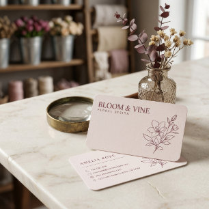 Elegante Bloem Florist Sjabloon Visitekaartje