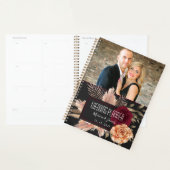 Elegante Bloem Foto Bruiloftsplanner Planner (Display)
