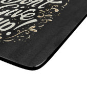 Elegante bloem "Geef niet op!" Motivatie Snijplank (Hoek)