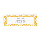 Elegante bloem geel chique moderne paasbrunch etiket (Voorkant)