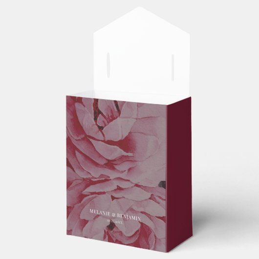 Elegante bloem gepersonaliseerde bruiloft Dank u Bedankdoosjes (Geopend)