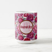 Elegante bloem gepersonaliseerde mok (Center)