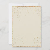 Elegante Bloem Goud Moderne Quinceañera Kaart (Achterkant)