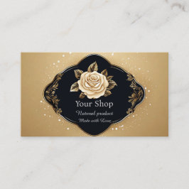 Elegante Bloem Gouden Roos Visitekaartje
