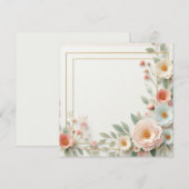 Elegante Bloem Kaart (Voorkant / Achterkant)