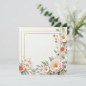 Elegante Bloem Kaart (Staand voorkant)