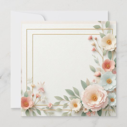 Elegante Bloem Kaart (Voorkant)