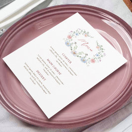 Elegante bloem kader menu