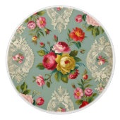  Elegante Bloem Keramische Knop (Voorkant)