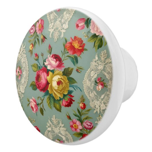  Elegante Bloem Keramische Knop (Rechts)