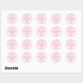 Elegante bloem klaar om te ontploffen Roze baby sh Ronde Sticker (Vel)