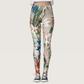 Elegante Bloem Leggings (Voorkant)